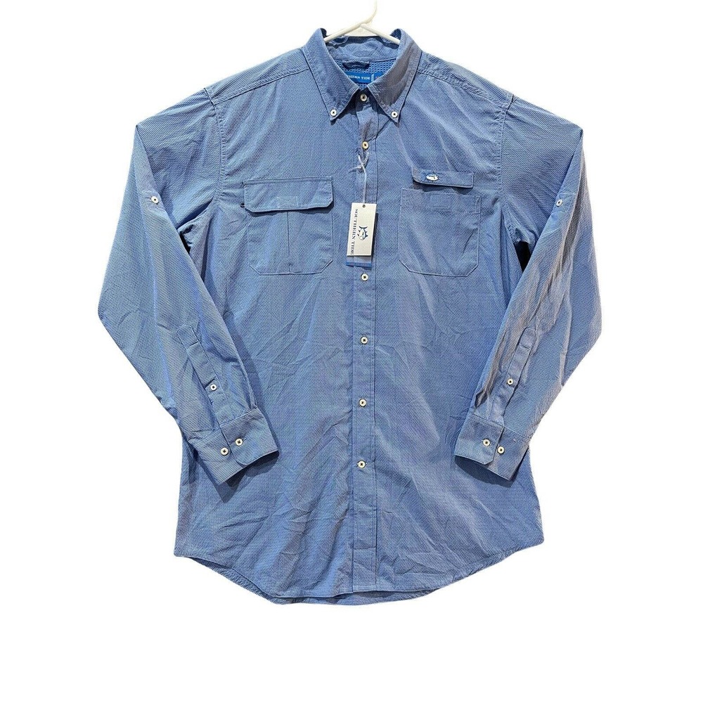 Southern Tide Vented Classic Fit Royal Blue Long Sleeve Button Up M Shirt - New